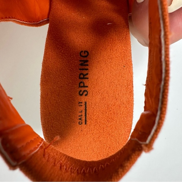 Call It spring wedge sandals women’s orange size 8 - Picture 9 of 15